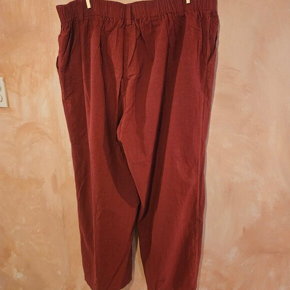 halara wide legged high waisted cotton trousers - Picture 2 of 2